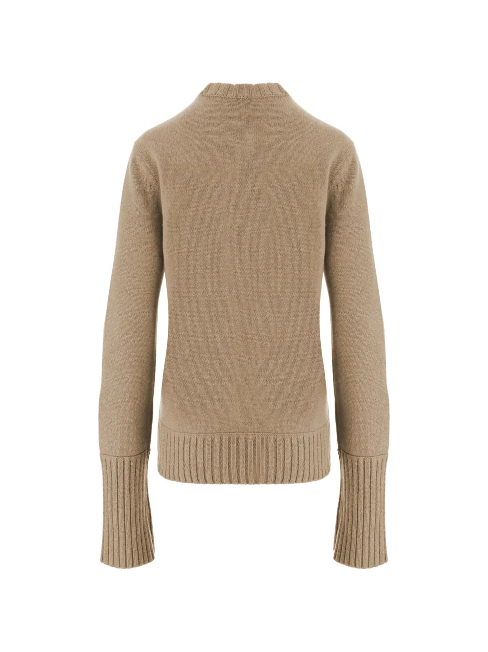SA SU PHI Kasjmier trui met geribbelde afwerking Beige