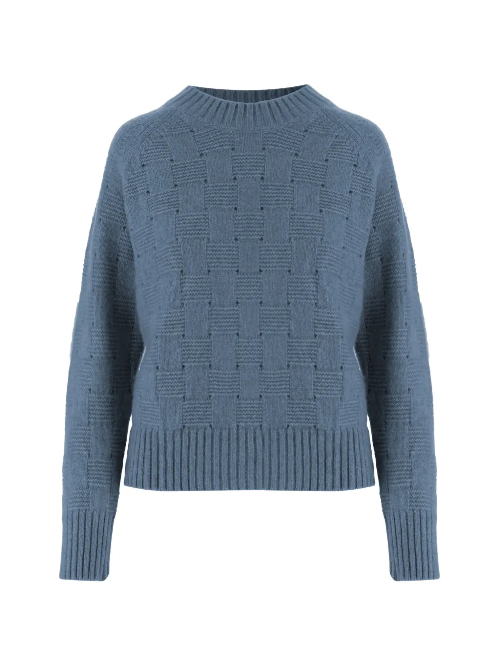 Allude basket-weave crew-neck sweater - Blau