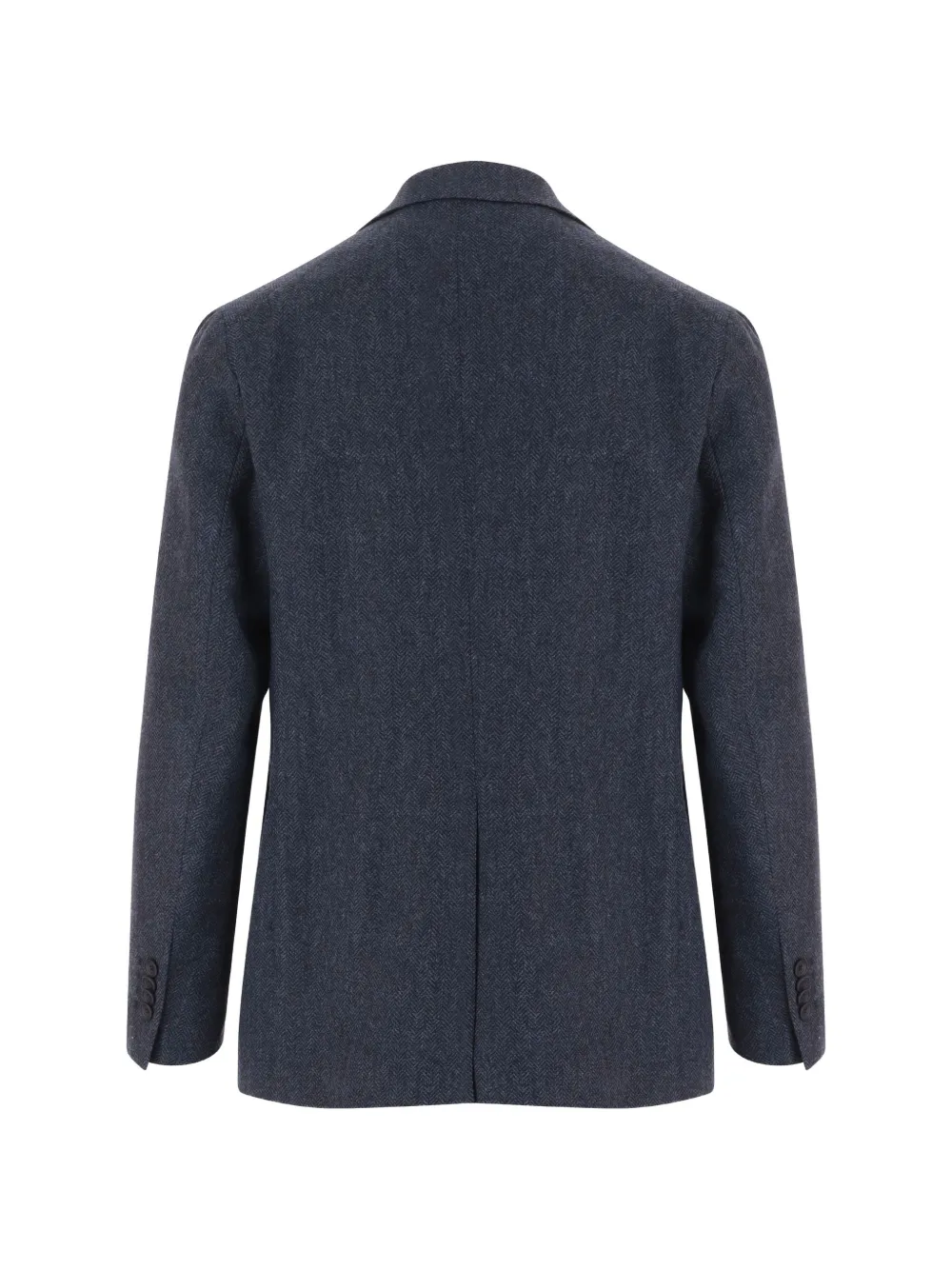Tagliatore herringbone-knit single-breasted blazer Blauw