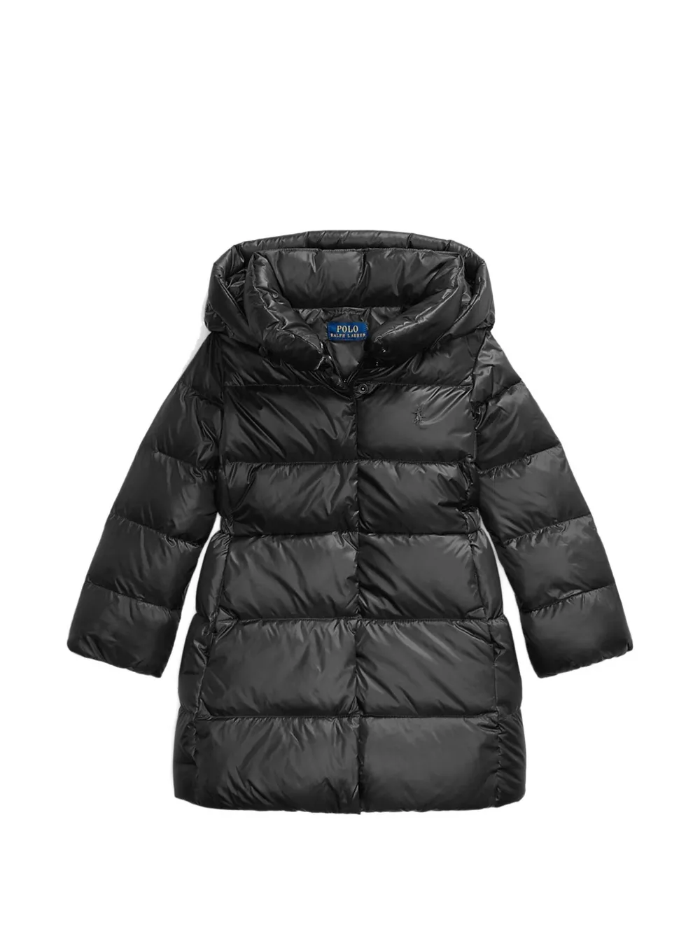 POLO RALPH LAUREN KIDS quilted hooded jacket - Nero