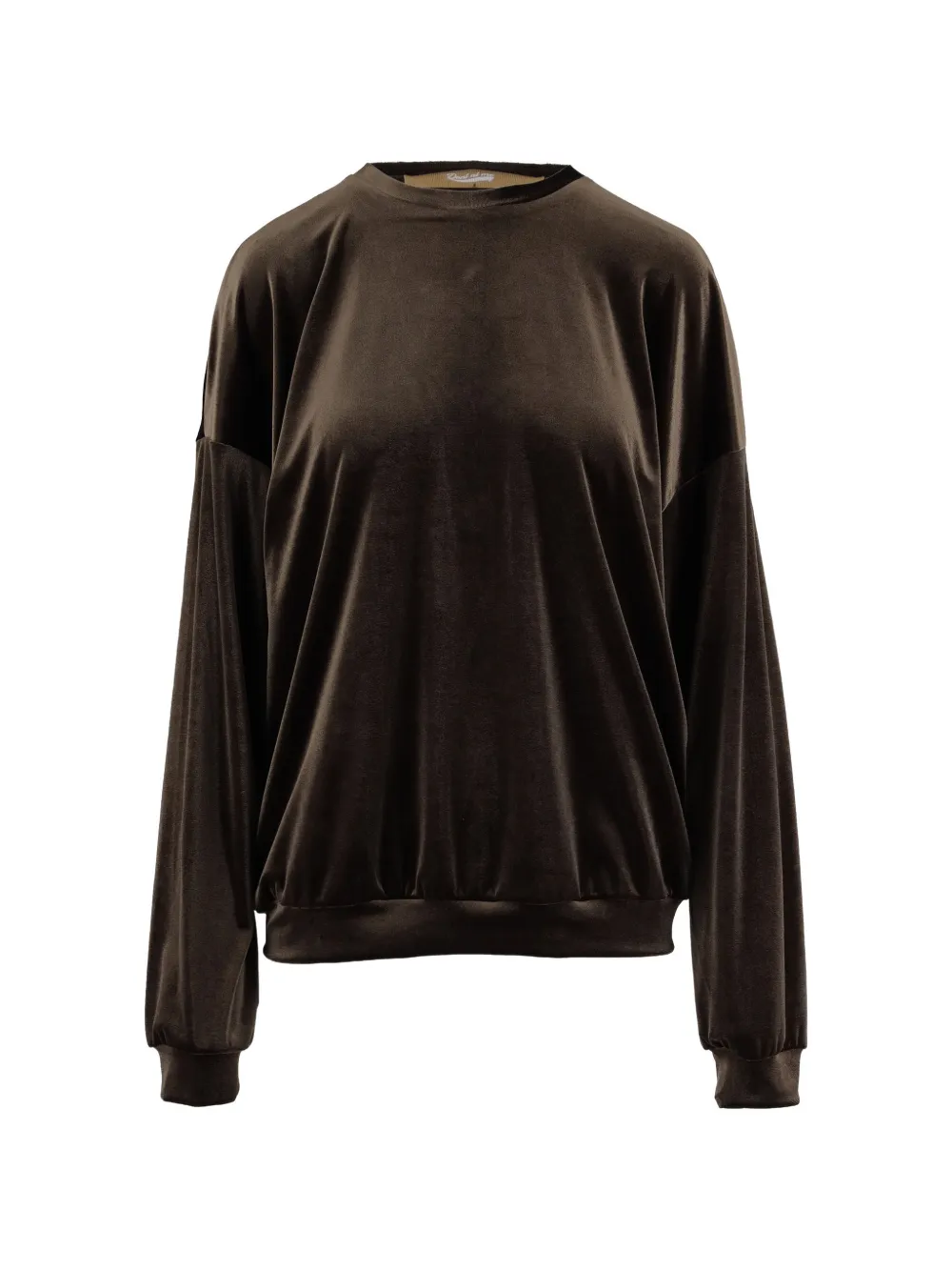 DON'T @ ME velvet-effect drop-shoulder sweater