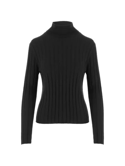 Allude suéter tejido canalé con cuello vuelto