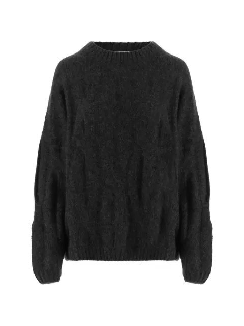 Allude ribbed-trim crew-neck sweater