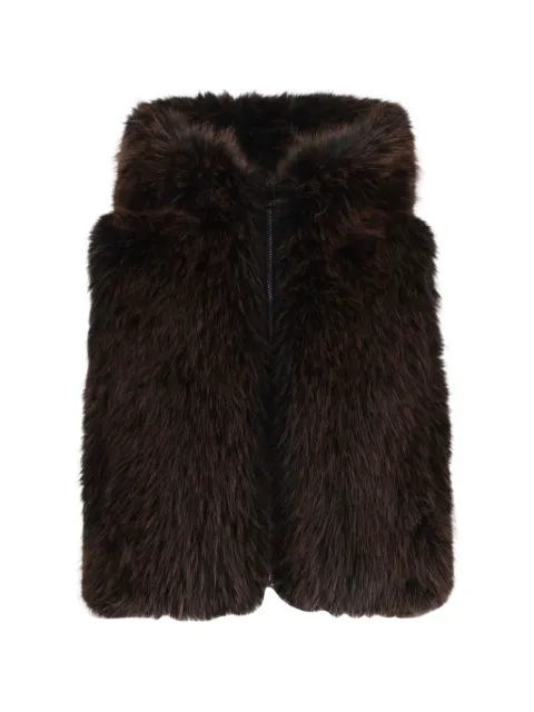 UNCOMMON faux-fur hooded vest