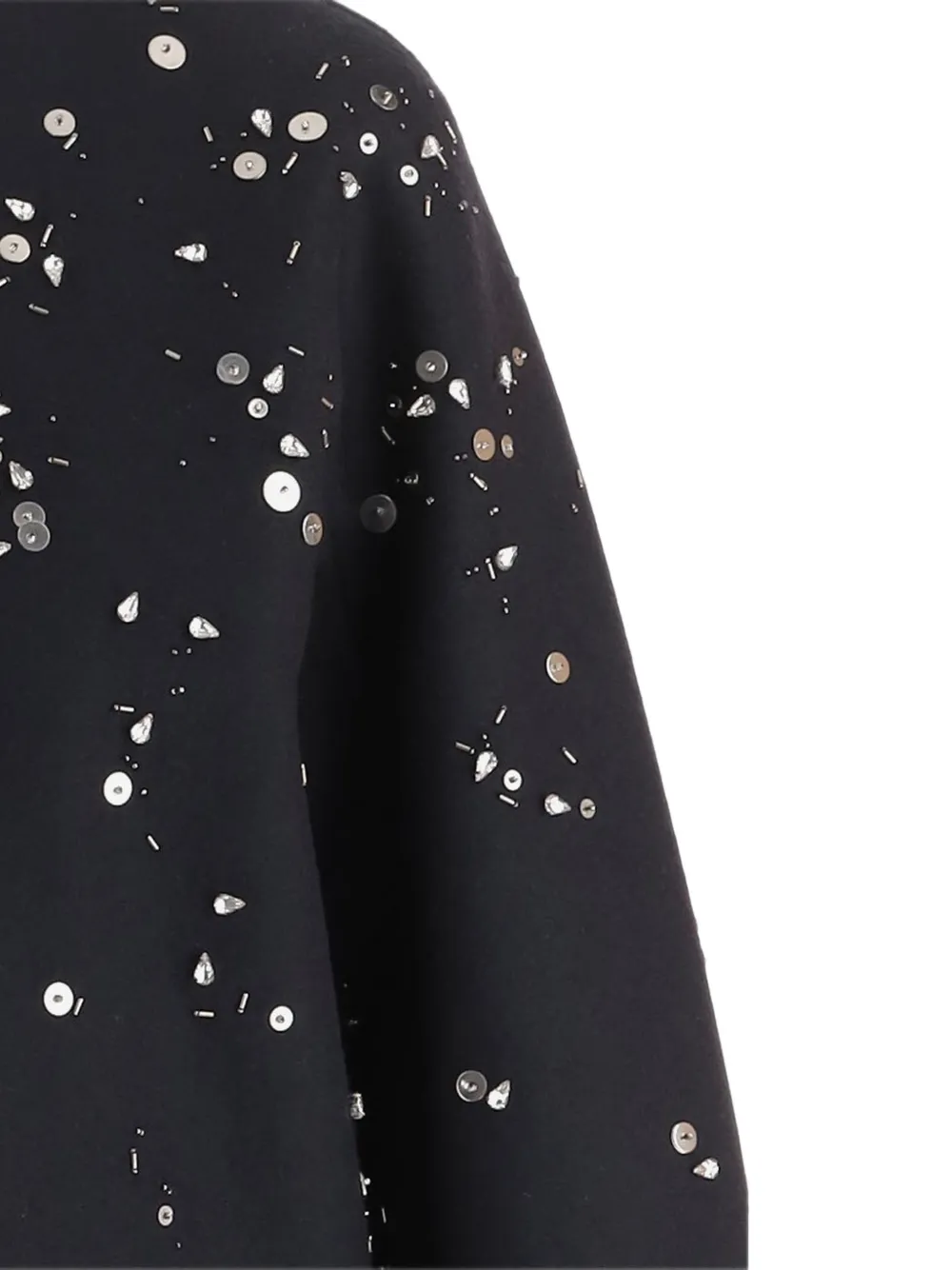 Jil Sander embellished zip-up wool jacket Blauw