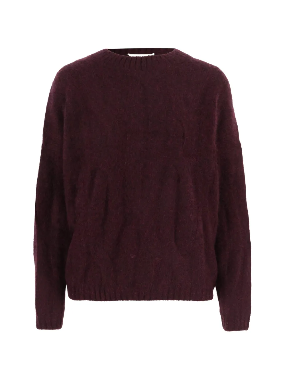Allude cable-knit crew-neck sweater - Violett
