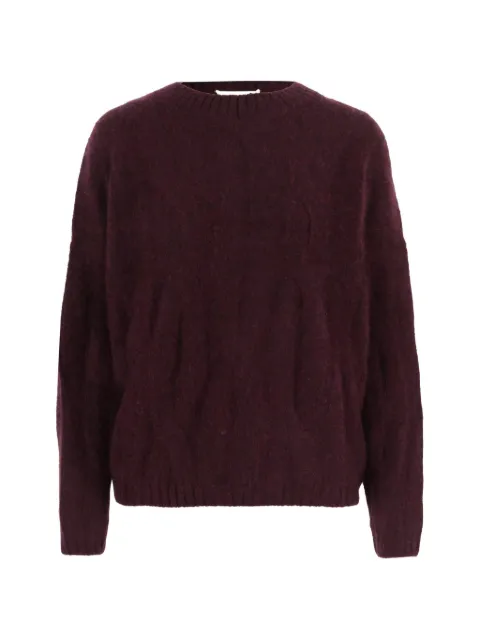 Allude cable-knit crew-neck sweater
