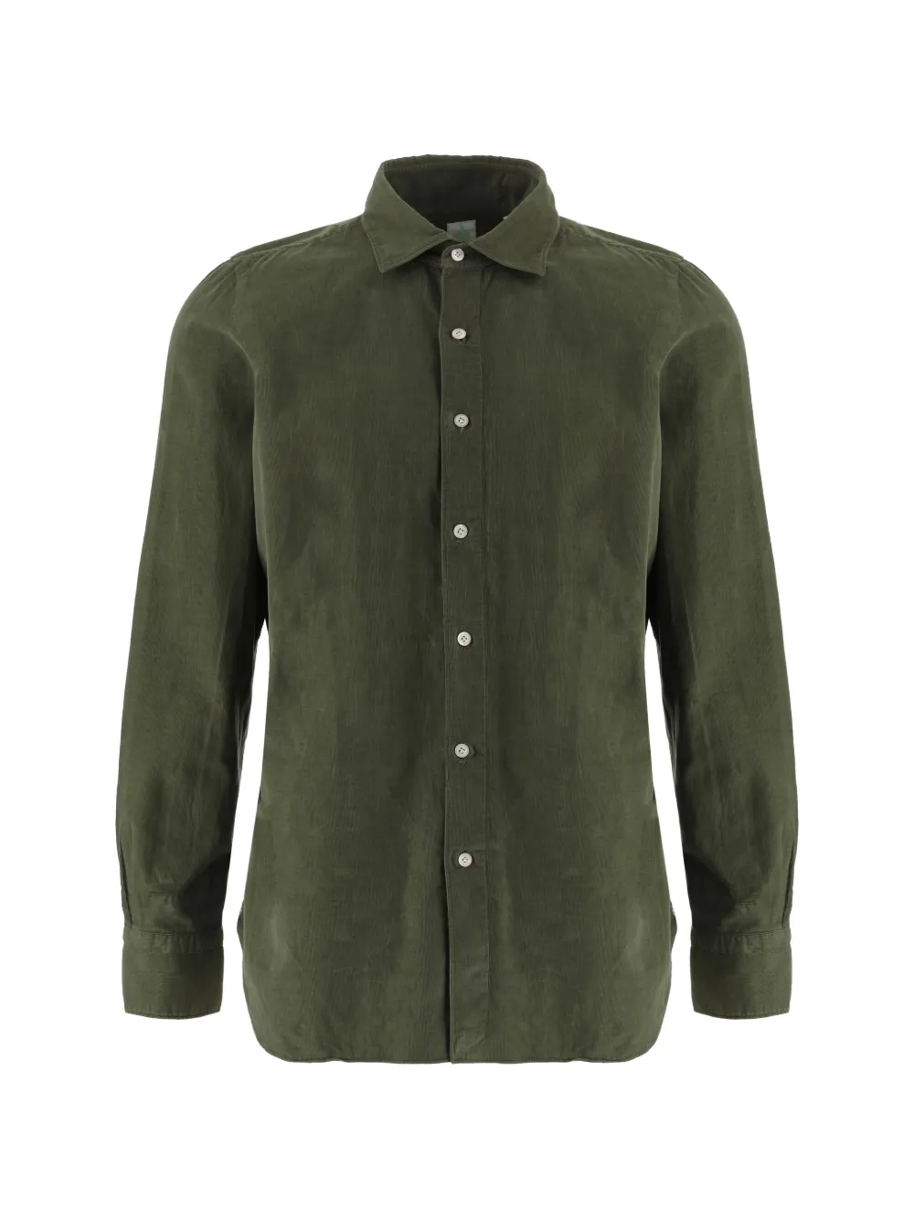 Finamore 1925 Napoli corduroy long-sleeve shirt - Grün