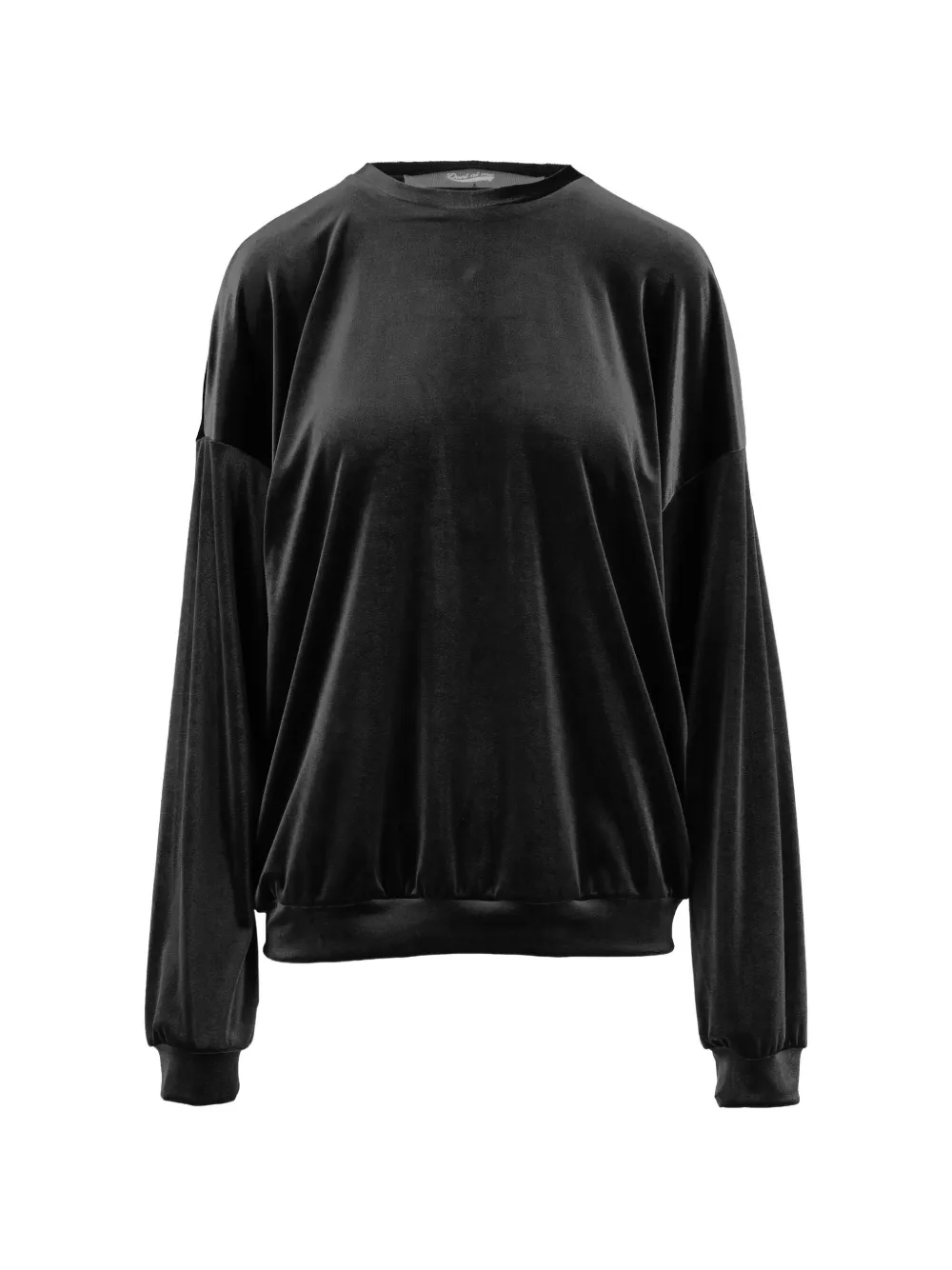 DON'T @ ME velvet-effect dropped-shoulder sweater