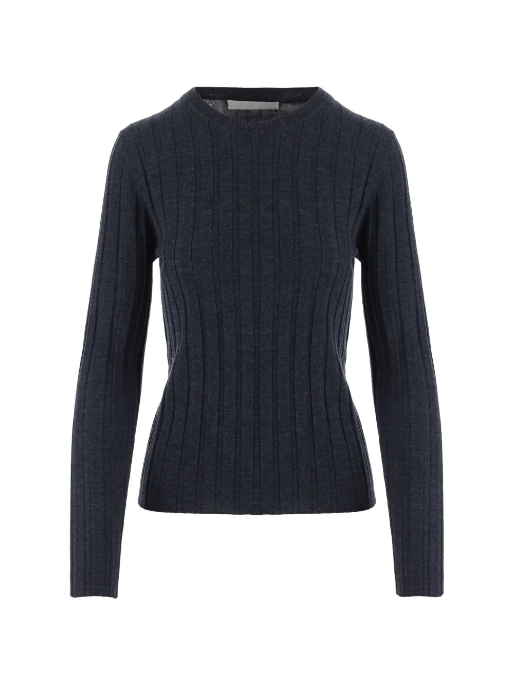 Allude ribbed-knit crew-neck sweater - Grau