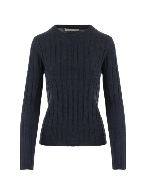 Allude ribbed-knit crew-neck sweater