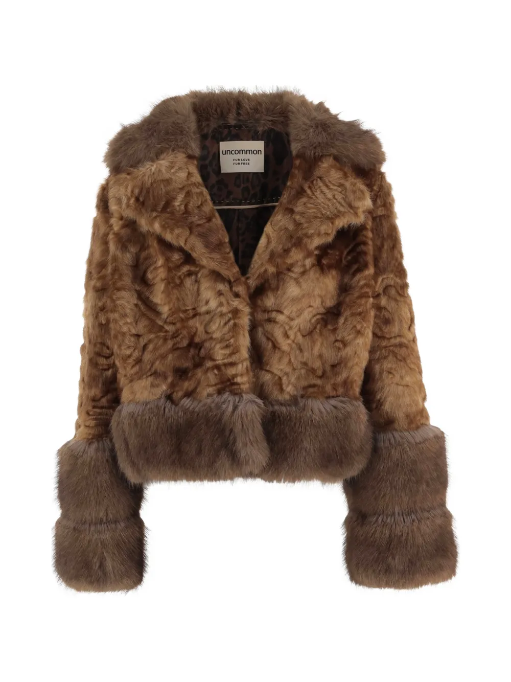 UNCOMMON faux-fur panelled jacket