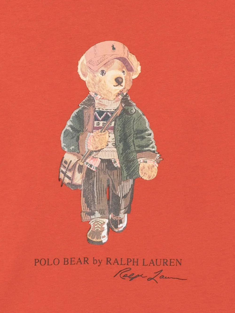 POLO RALPH LAUREN KIDS T-shirt met teddybeerprint Oranje