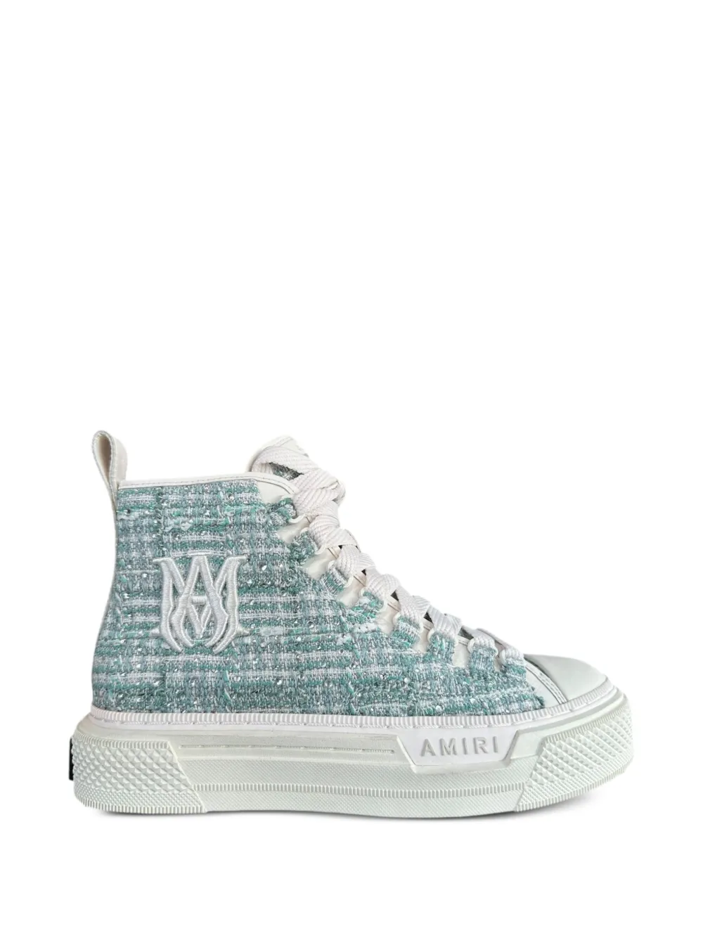 AMIRI crystal-embellished boucle Court sneakers - Blau