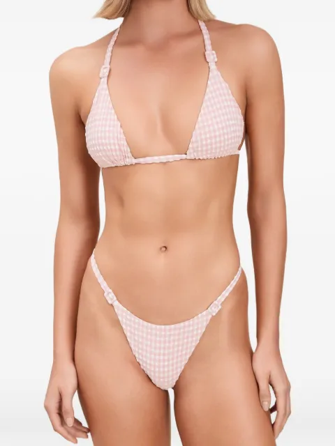 Devon Windsor Jodi gingham-check bikini bottoms