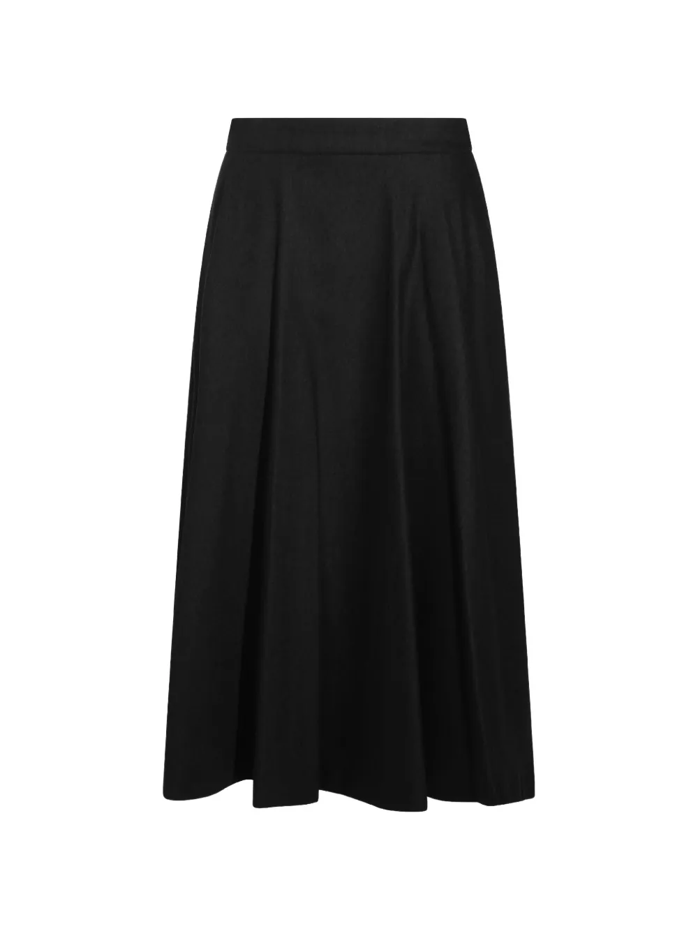 'S Max Mara pleated A-line midi skirt - Nero