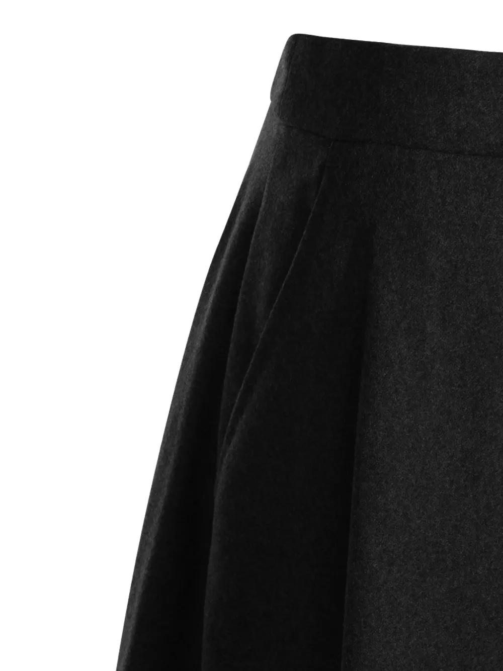 'S Max Mara Midi-plooirok met A-lijn Zwart