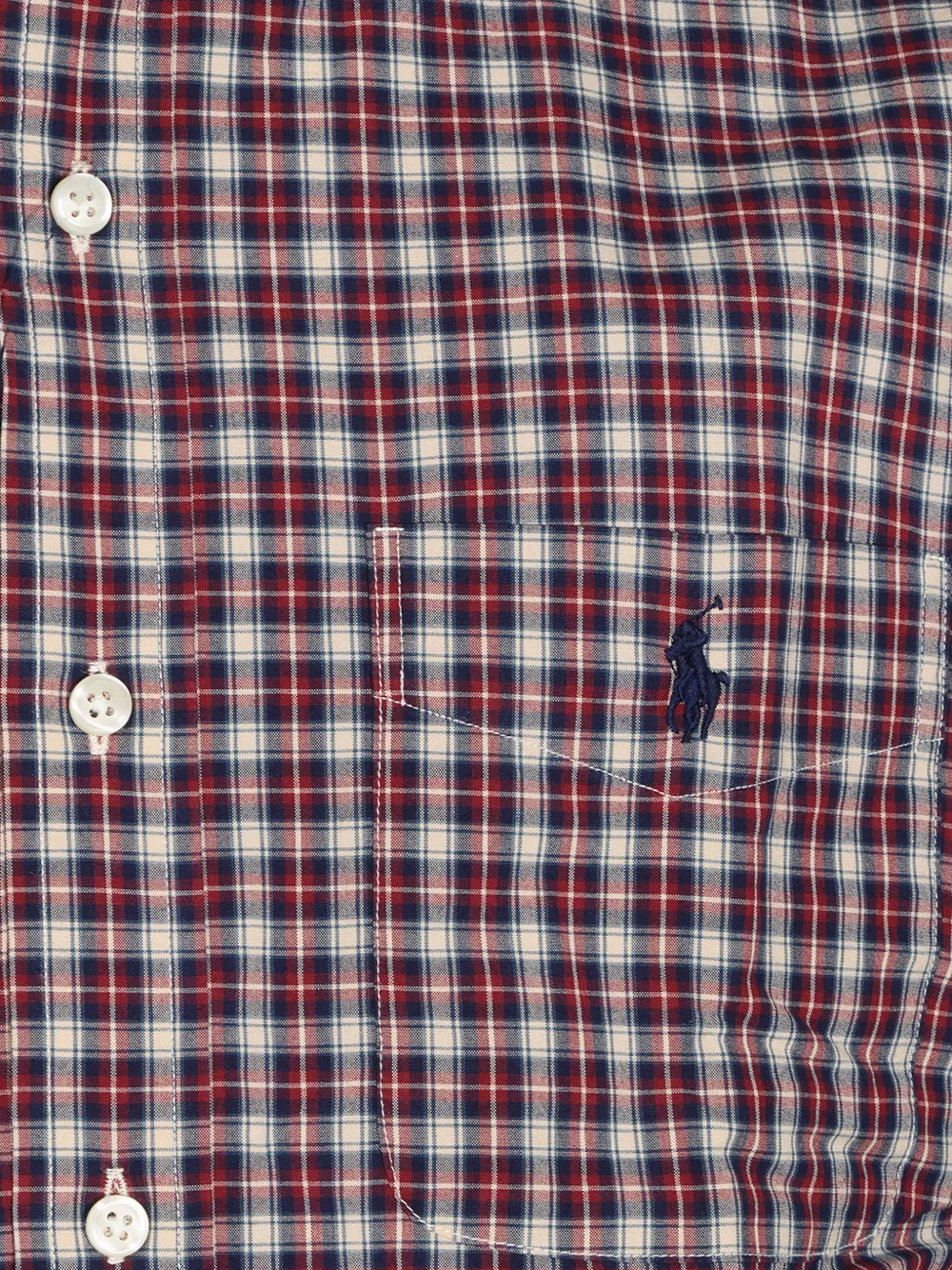 Polo Ralph Lauren Custom Fit geruit popeline overhemd Rood