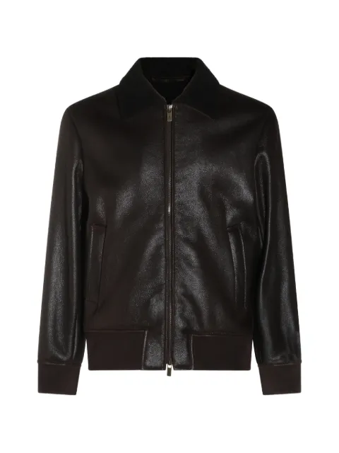 Salvatore Santoro shearling-collar leather jacket