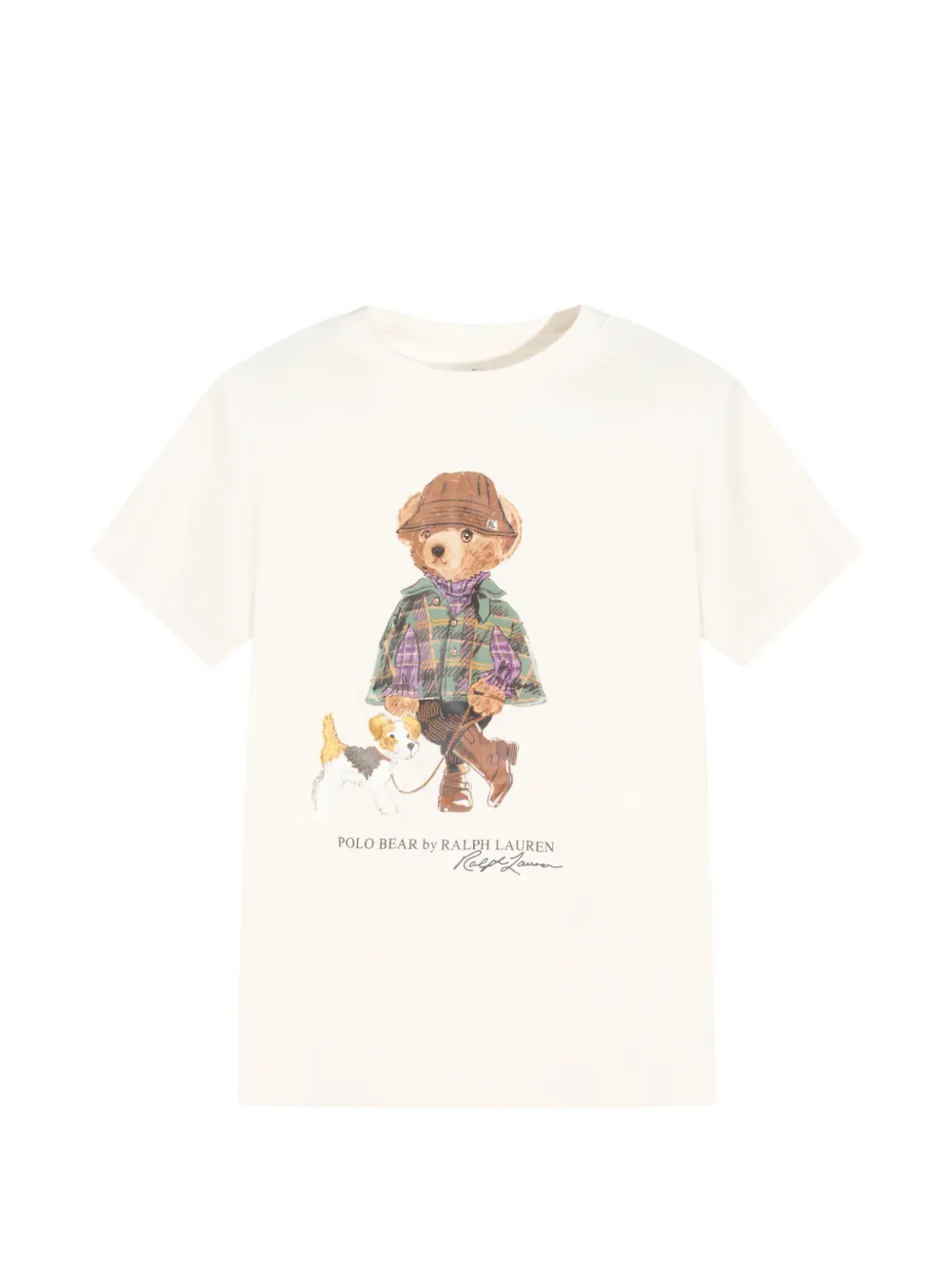 POLO RALPH LAUREN KIDS Polo Bear-print T-shirt - Toni neutri