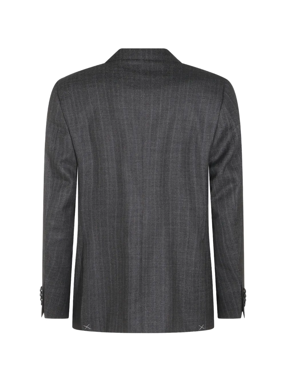 Canali Pinstriped Wool Suit In Grey