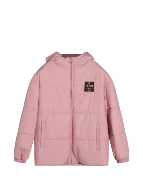 Fendi Kids logo-patch padded coat