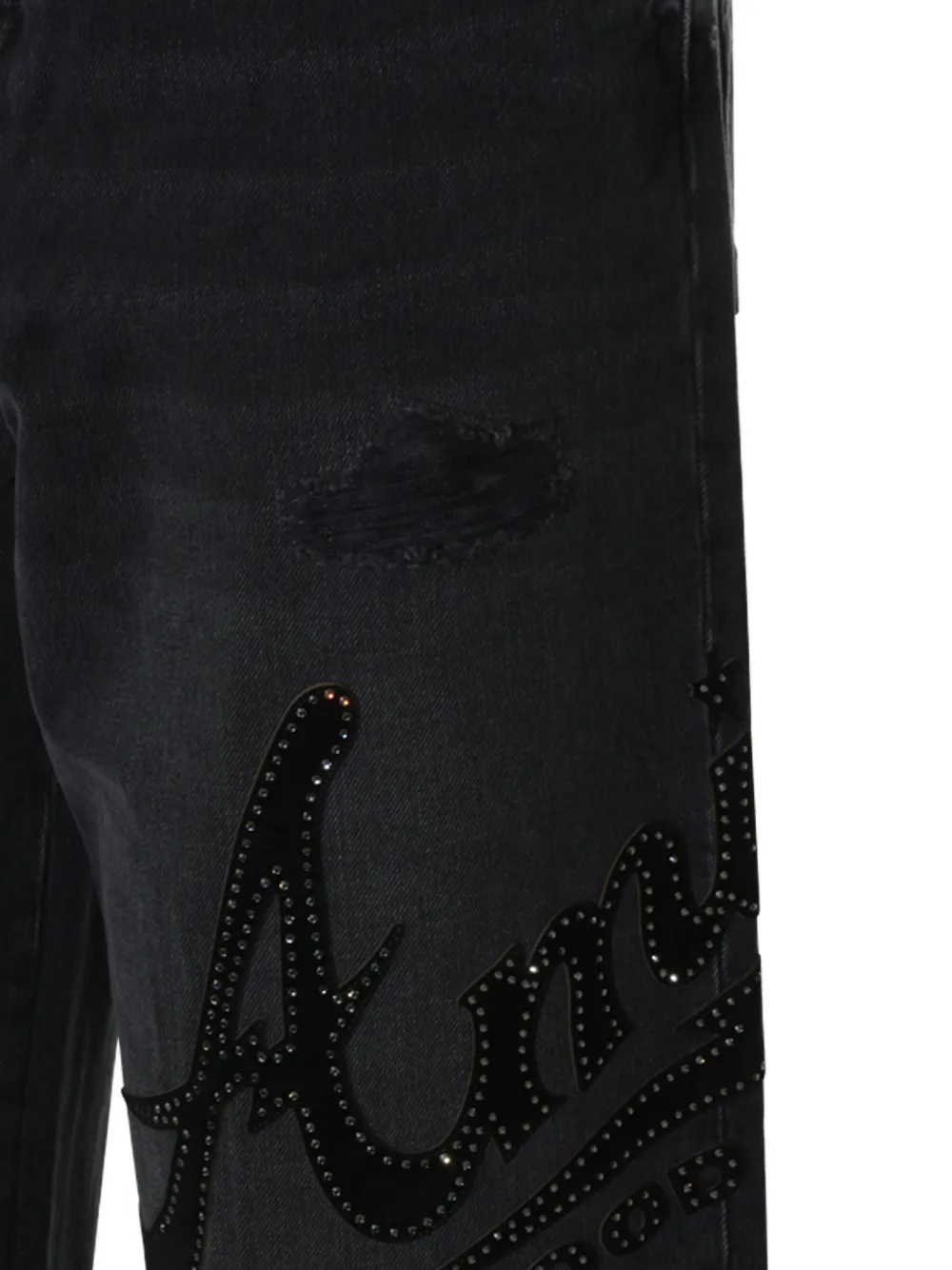 AMIRI crystal-embellished jeans Zwart