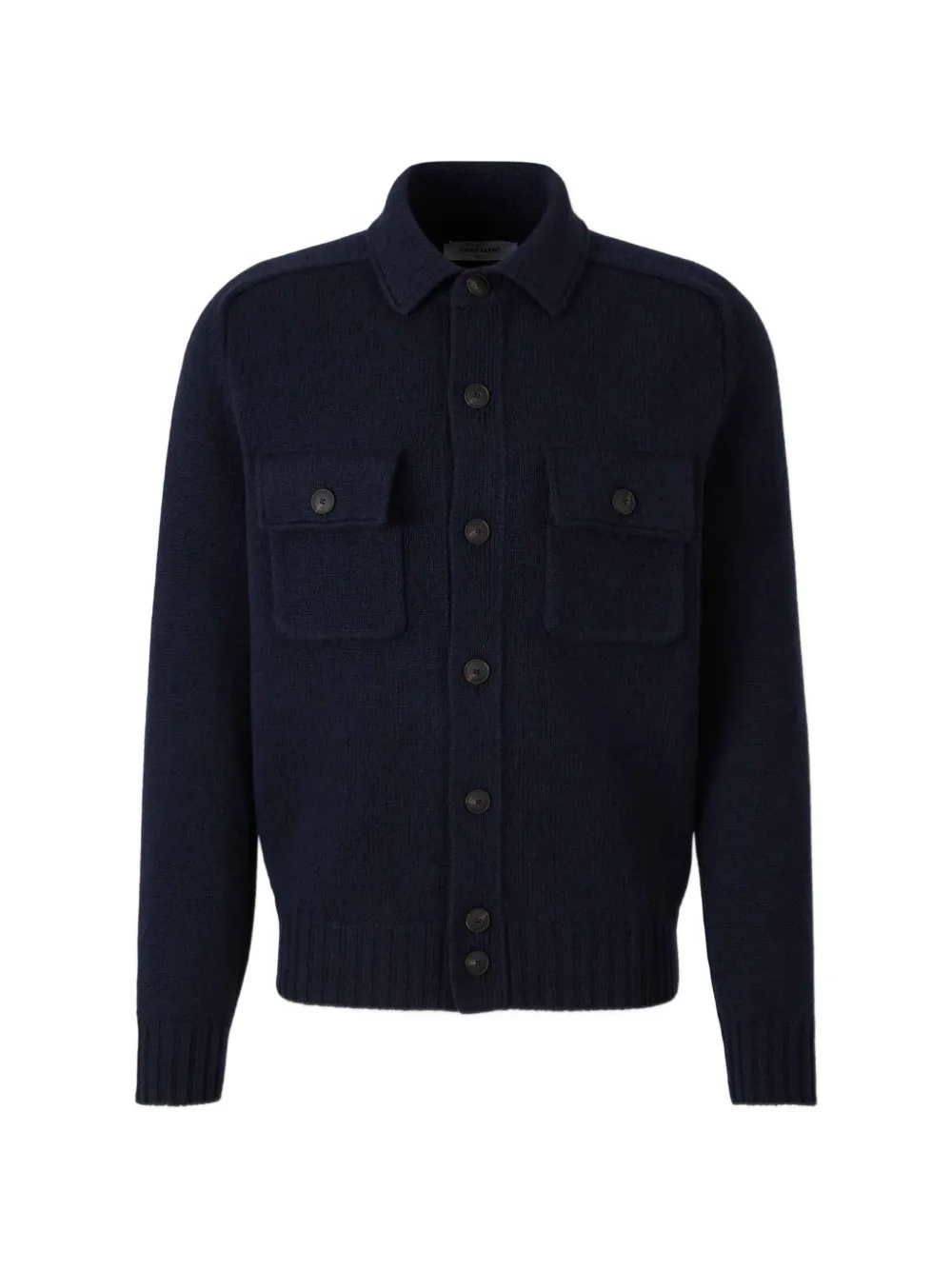 Gran Sasso Cardigan mit Klappentasche - Blau