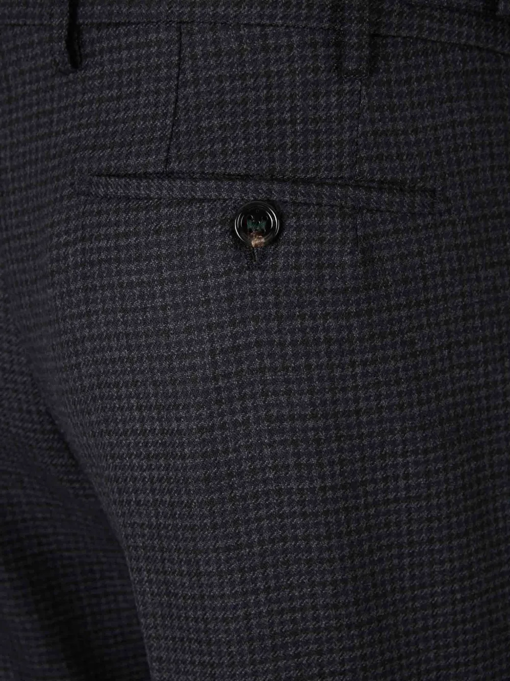 Berwich Retrolong plooibroek met pied-de-poule print Blauw