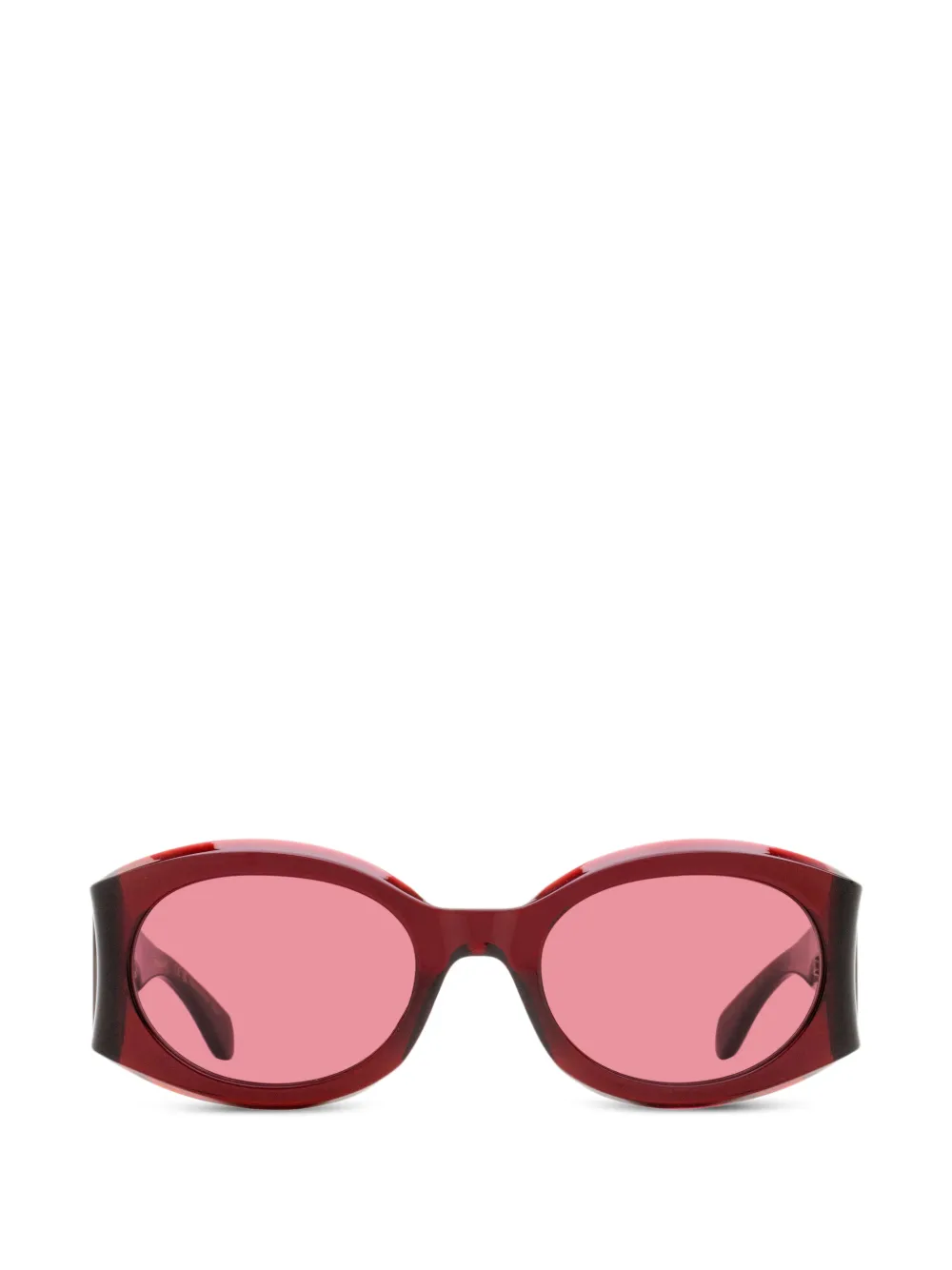 Ferragamo Eyewear Occhiali da sole ovali - Rosso