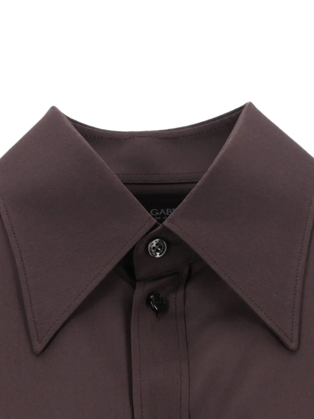 Dolce & Gabbana silk long-sleeve shirt Bruin