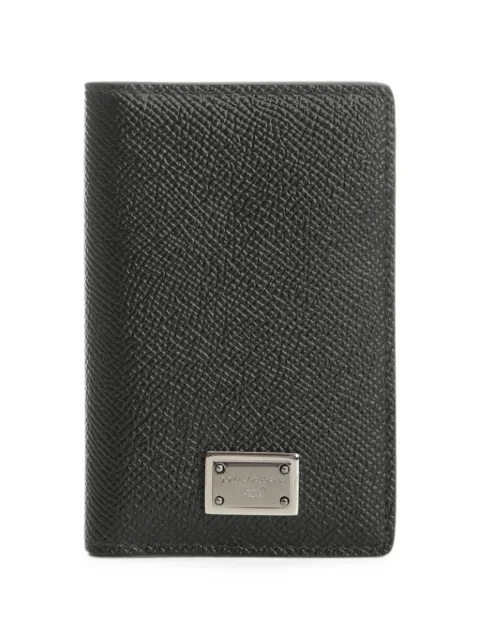 Dolce & Gabbana Dauphine-print calfskin bifold card holder