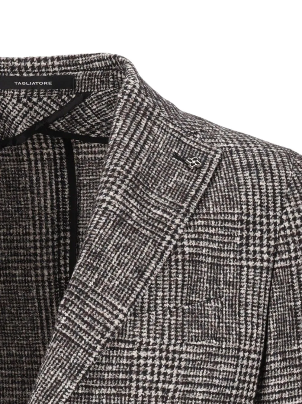 Tagliatore Montecarlo Prince of Wales geruite blazer Zwart