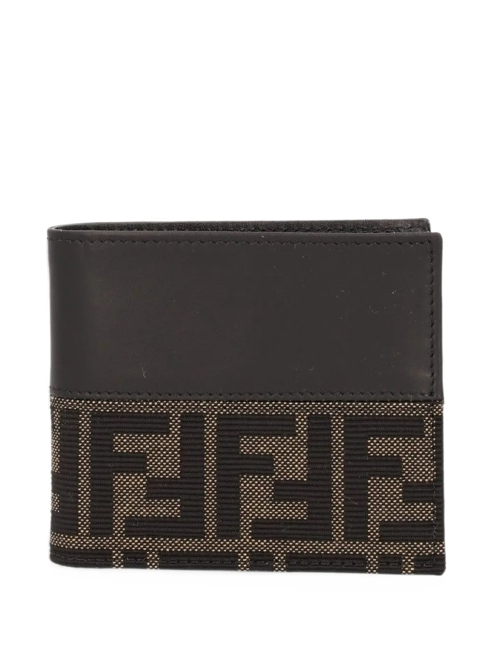 FENDI FF jacquard wallet - Marrone