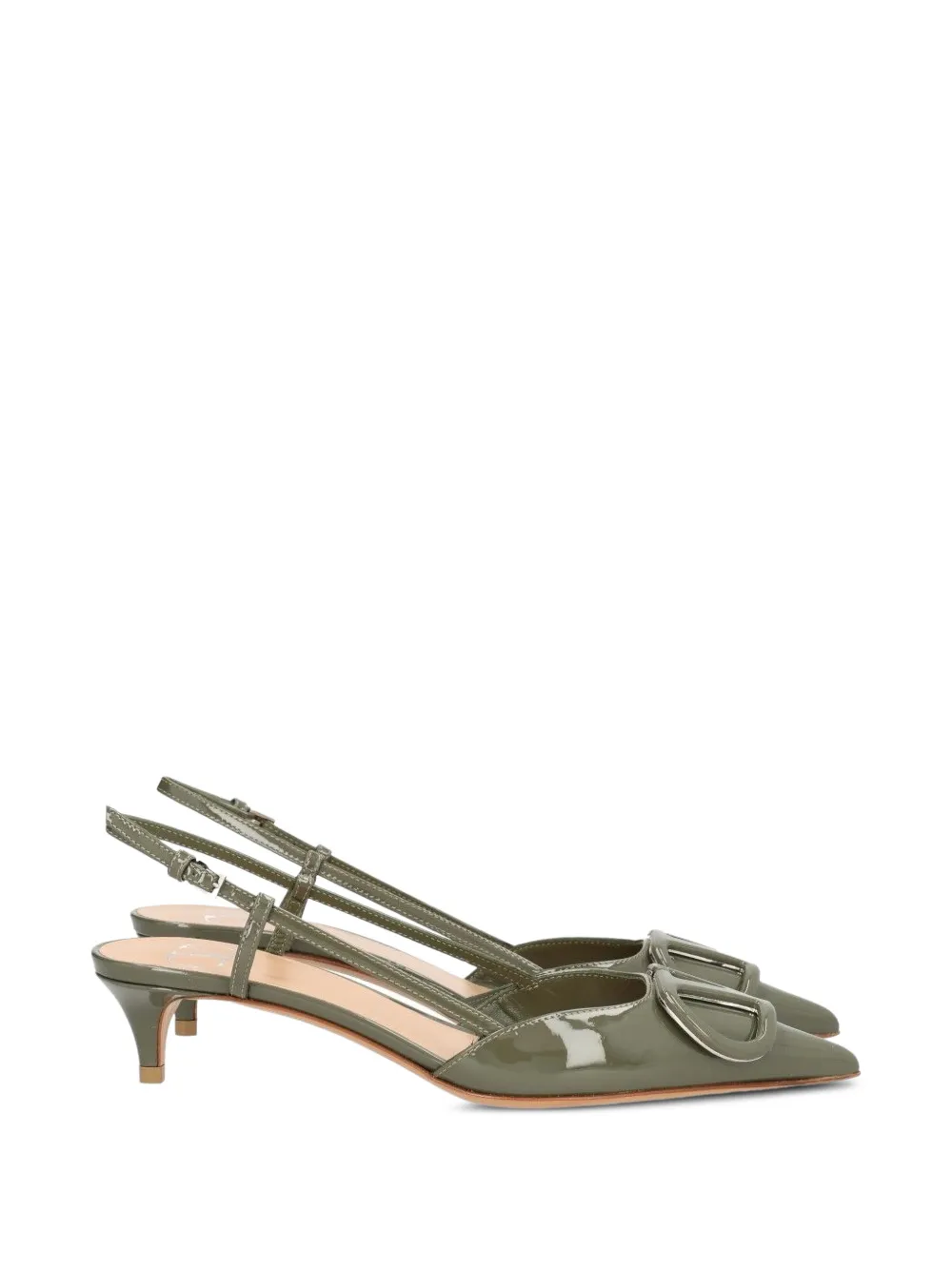 Valentino Garavani VLogo Signature calfskin slingback pumps - Verde