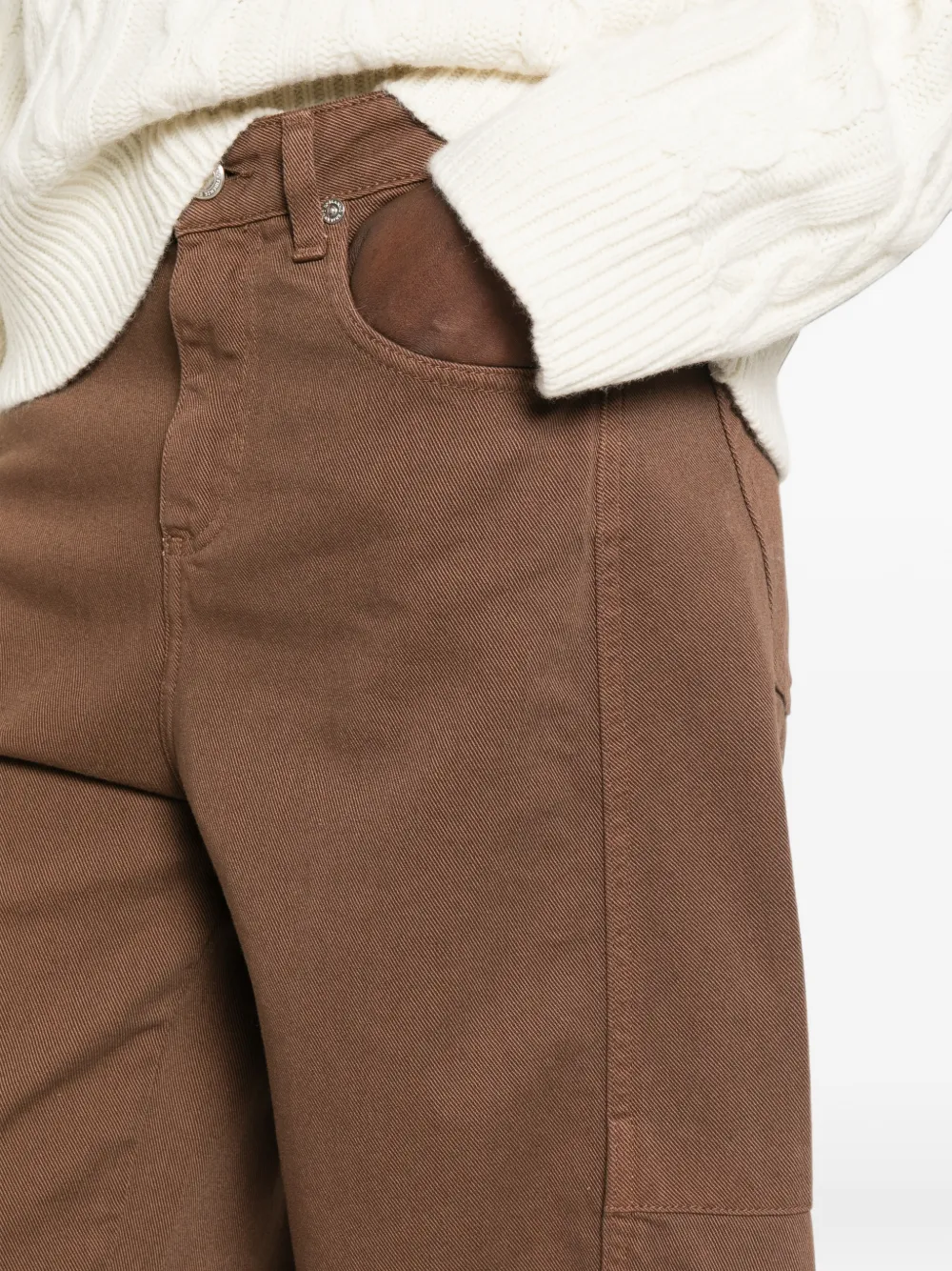 ERMANNO FIRENZE Jeans met vlakken Bruin
