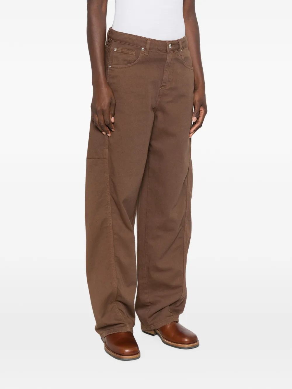 ERMANNO FIRENZE Jeans met vlakken Bruin