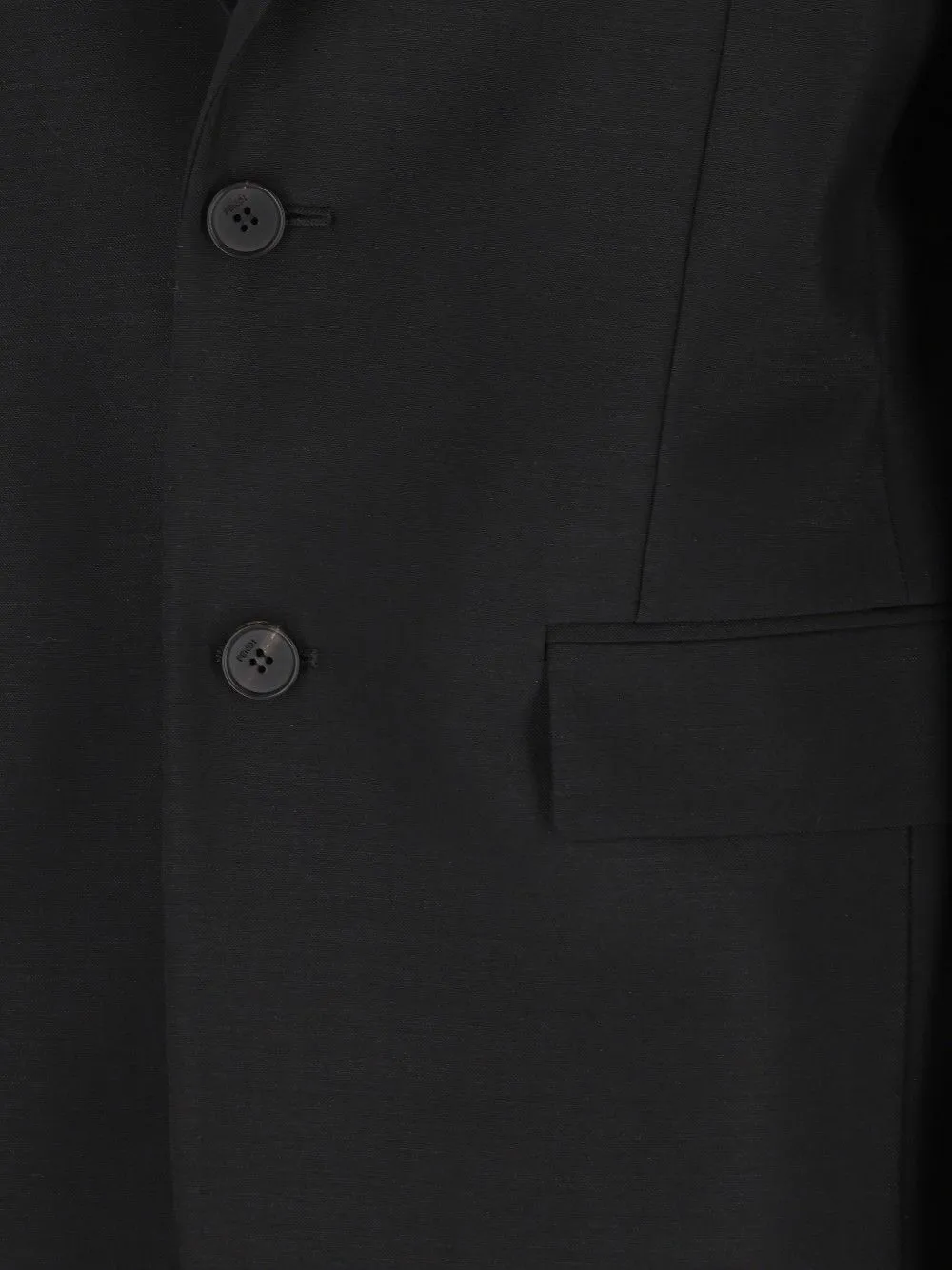 FENDI Jack met enkele rij knopen Zwart