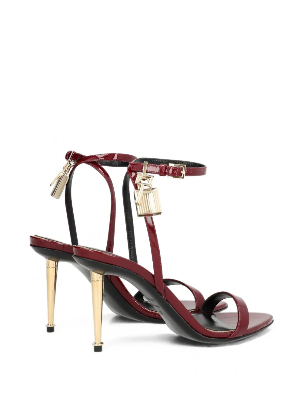 TOM FORD Padlock patent sandals Rood