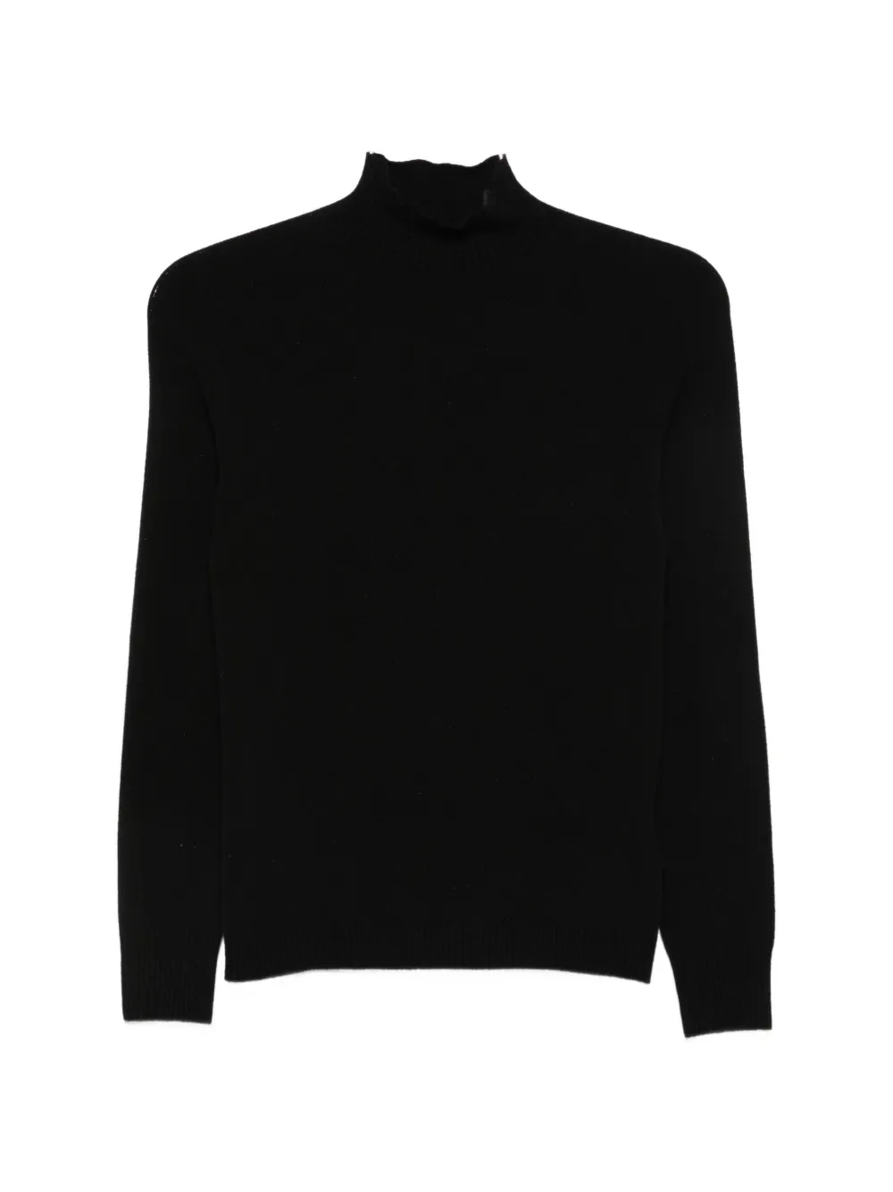 ERMANNO FIRENZE high-neck ribbed-trim sweater - Nero