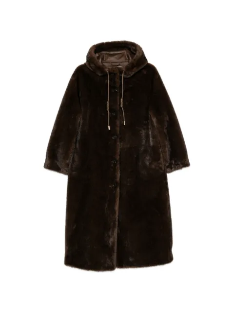 ERMANNO FIRENZE  hooded faux-fur coat