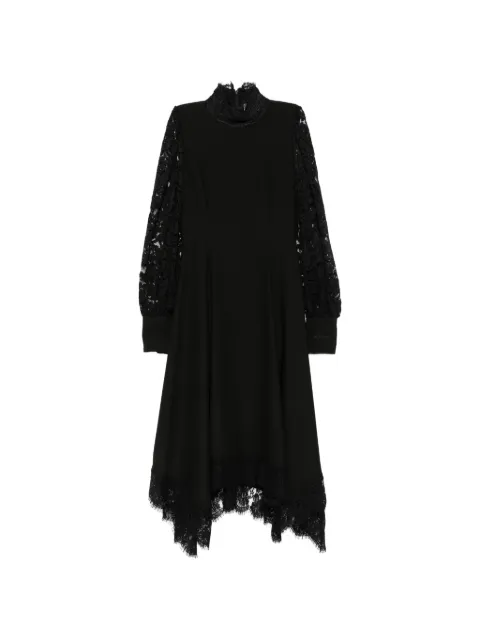 ERMANNO FIRENZE lace-panelled asymmetric dress
