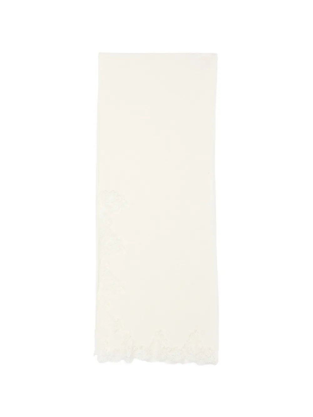 ERMANNO FIRENZE lace-trim scarf - Toni neutri