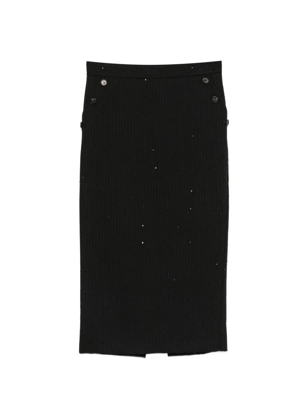 ERMANNO FIRENZE crystal-embellished pinstripe skirt