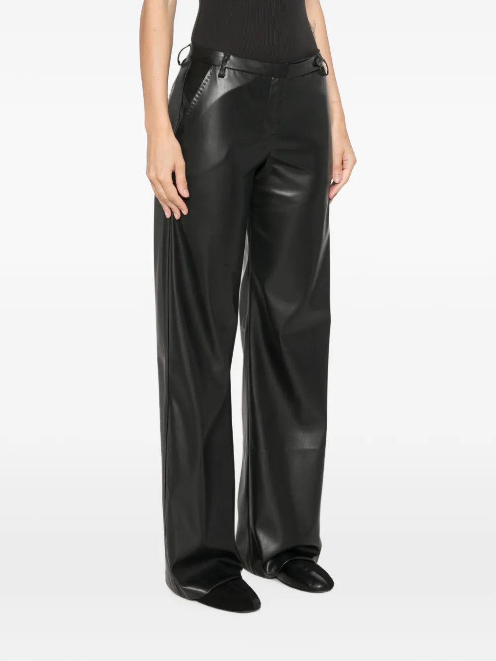 ERMANNO FIRENZE Broek met wijde pijpen Zwart