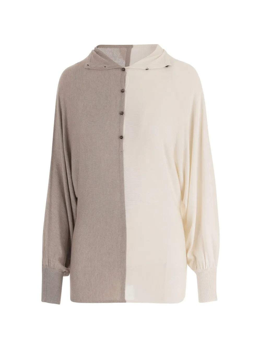 Jacquemus two-tone draped top - Toni neutri