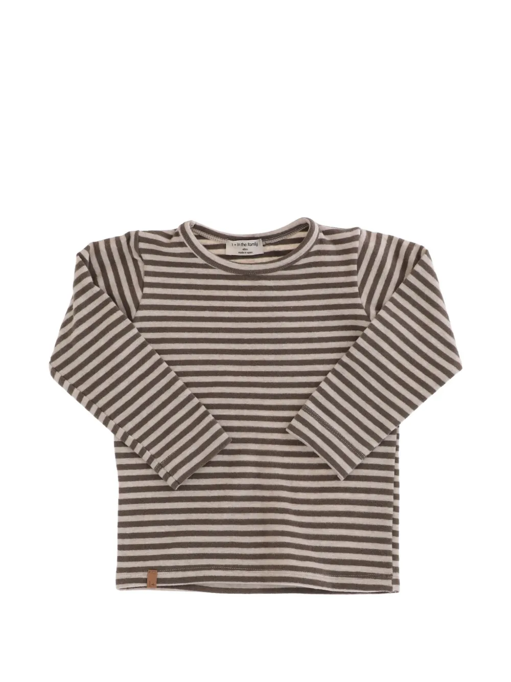1+ In The Family T-shirt girocollo a righe - Marrone