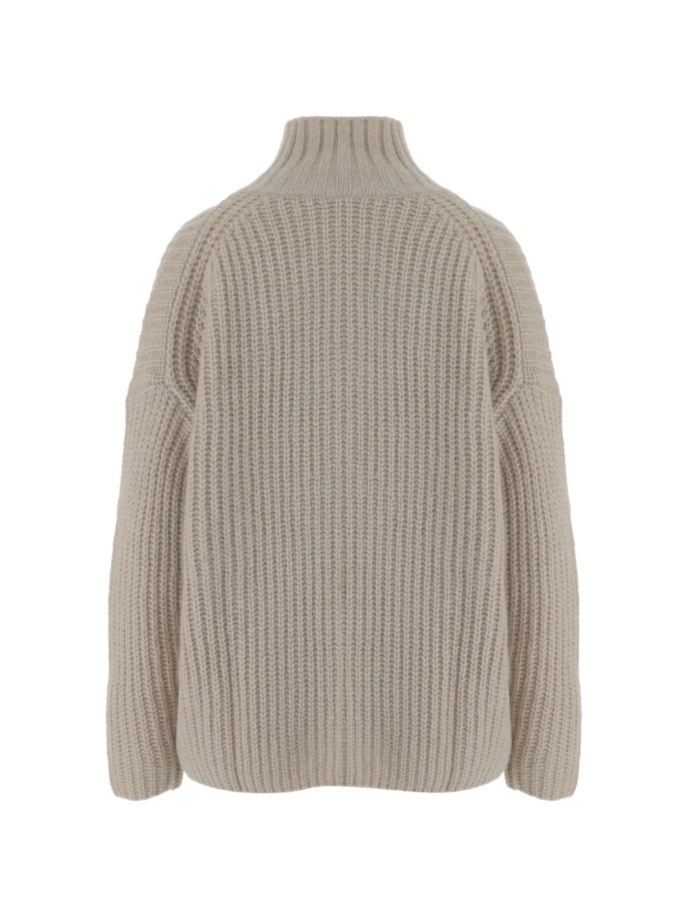 Allude ribbed-knit turtleneck sweater Beige