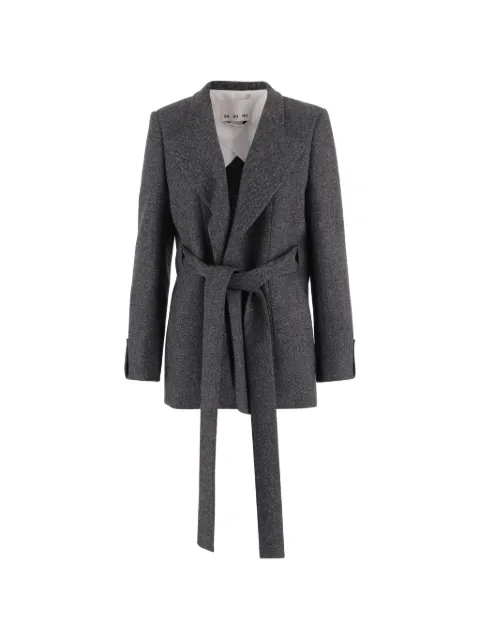 SA SU PHI herringbone-pattern belted jacket
