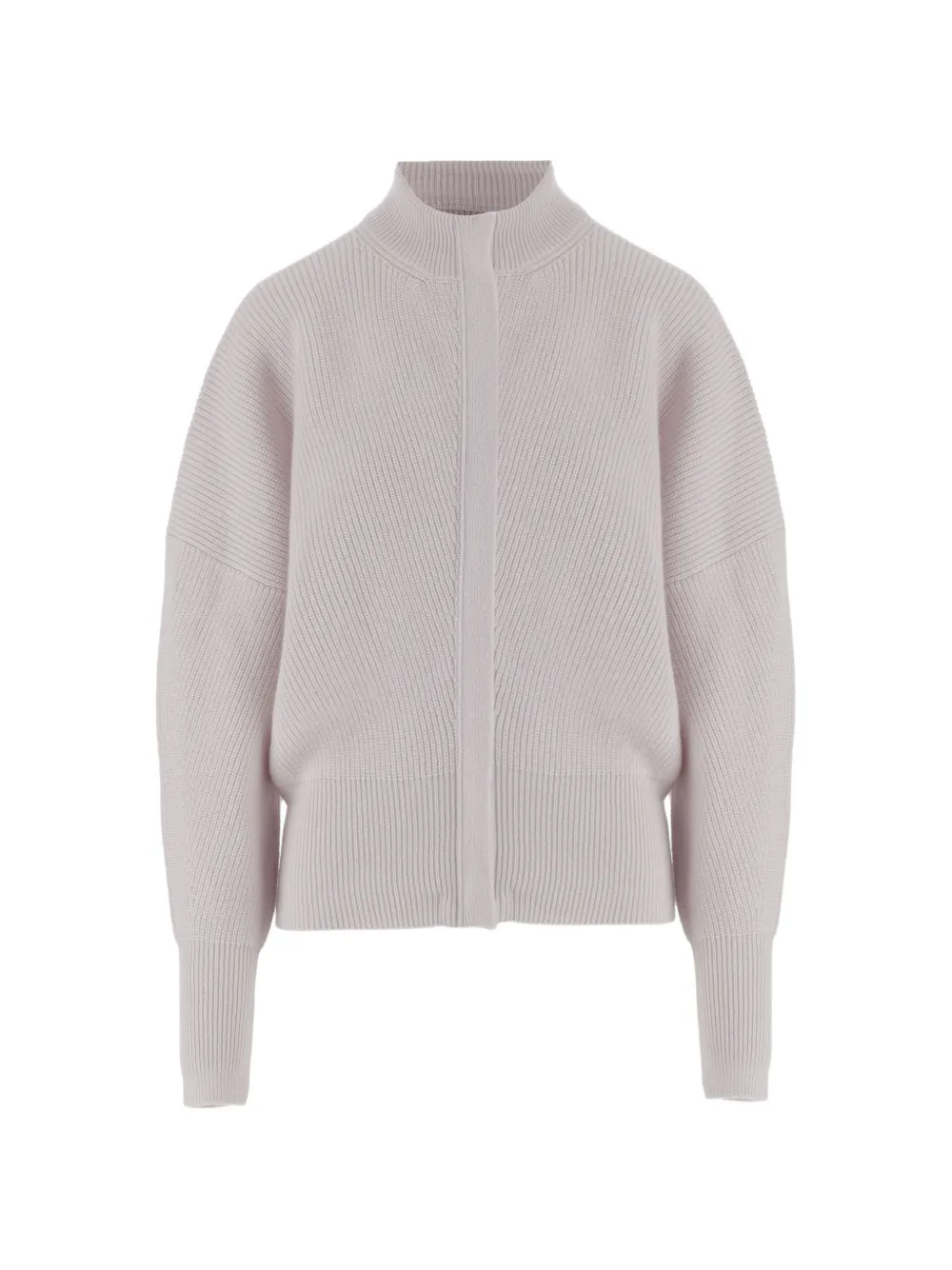SA SU PHI long-sleeve ribbed-knit cardigan - Nude
